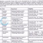 University of Kashmir KU Laboratory Assistant/ Workshop Instructor/ CNC Machine Operator Jobs Advertisement No F/Adv/Cont/Lab-Staff/CNC/Lathe/DSE/KU/26