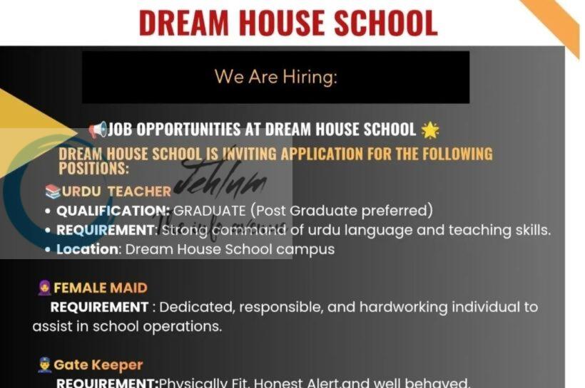 Dream House School DHS Srinagar Jobs Opportunities 2026
