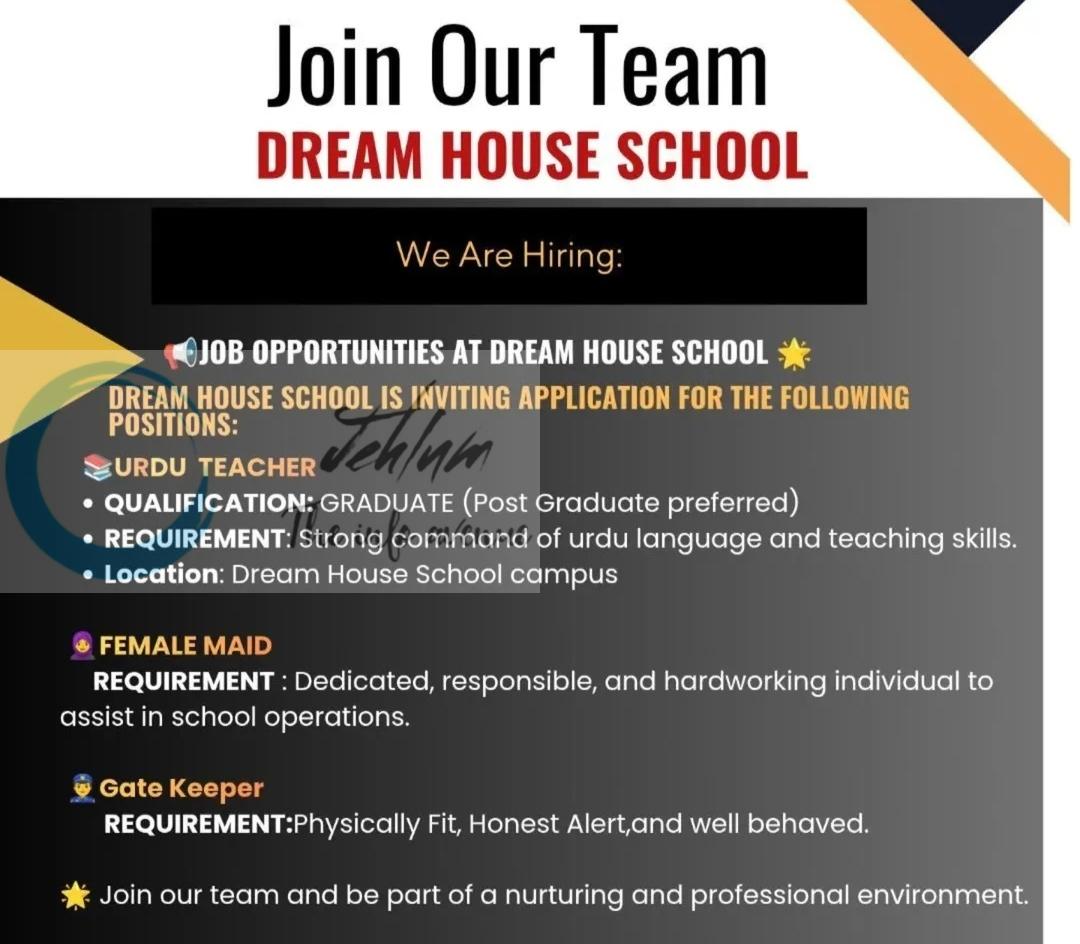 Dream House School DHS Srinagar Jobs Opportunities 2026