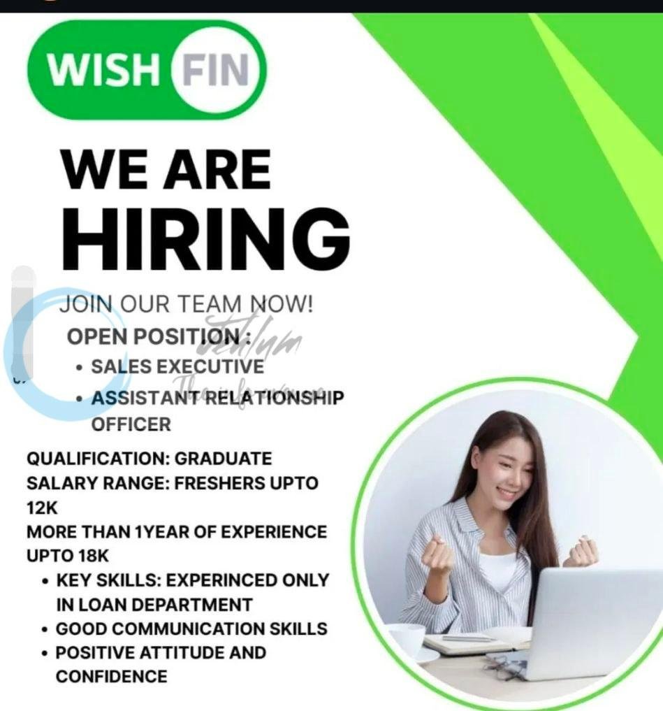Wishfin srinagar Sales Executive/Assistant Relationship Officer job opportunities 2026
