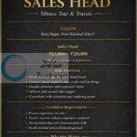Miraco Tour and Travels Sales Head Job opportunities 2026