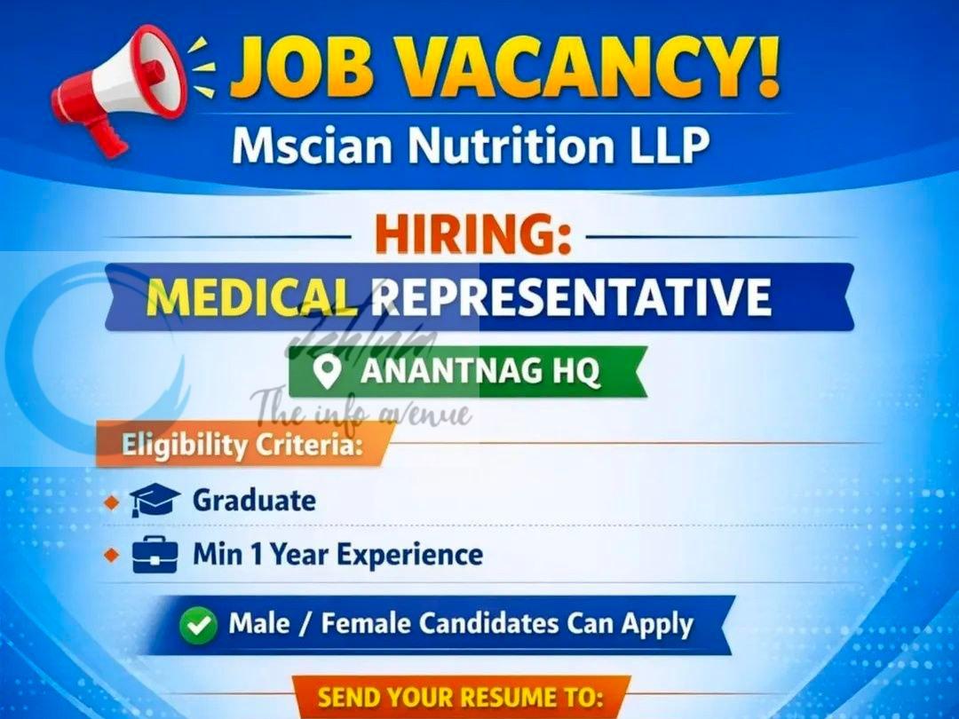 Mscian Nutrition LLP Anantnag Medical Representative Job opportunities 2026