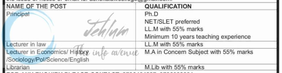 Ashoka Law College Kathua 2026 teaching and administrative job opportunities 2026