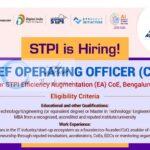 STPI Efficiency Augmentation EA Centre of Excellence CoE Bengaluru Chief Operating Officer employment opportunities 2026