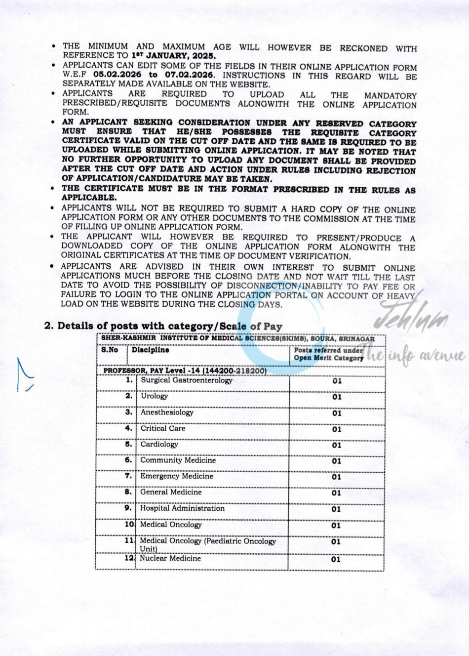 JKPSC SKIMS Soura Srinagar Professor Recruitment Notification 21-PSC DR-P of 2025