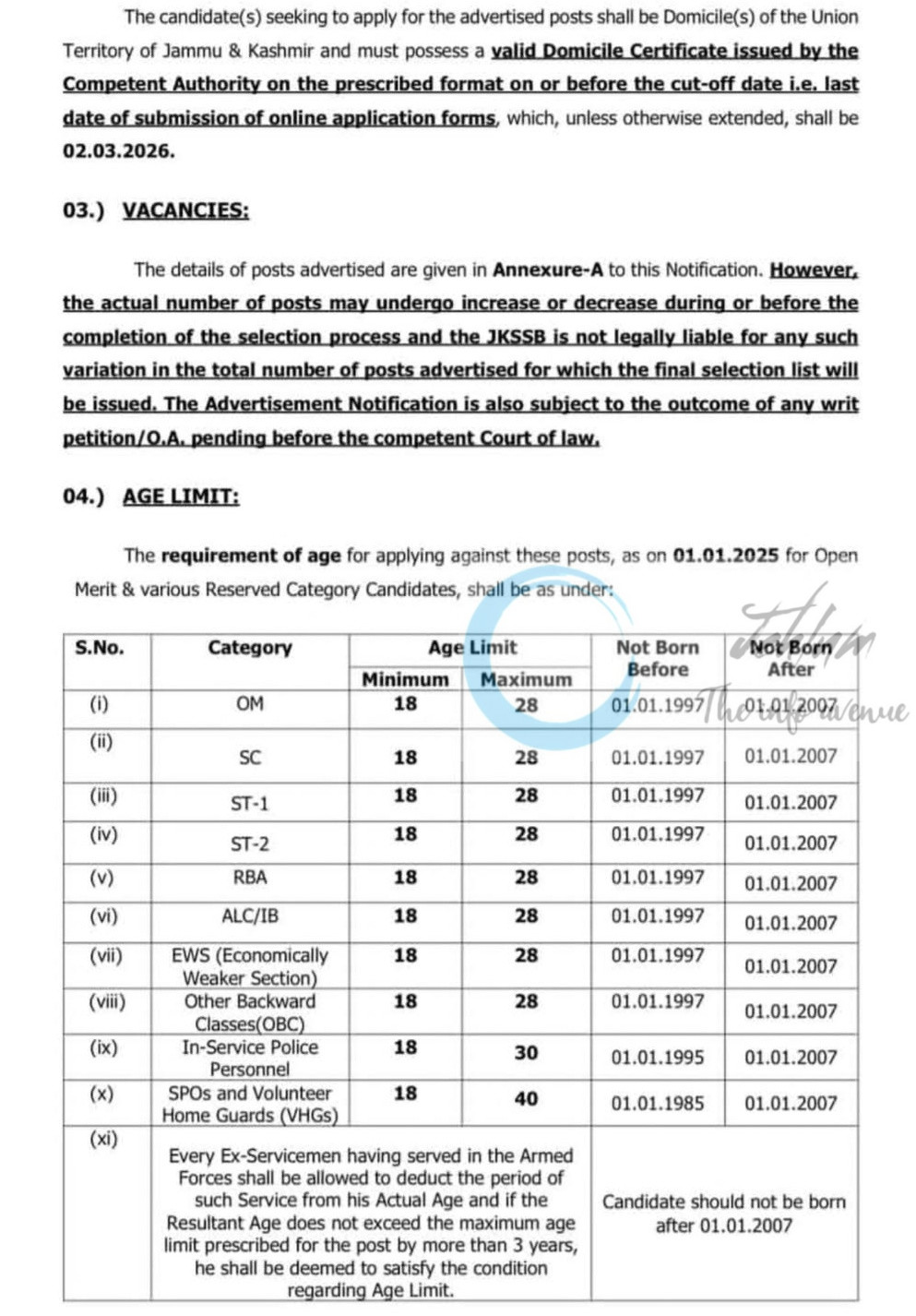 JKSSB Jammu and Kashmir Police Constable Telecommunication and Photographer Jobs Advertisement No 15 of 2025