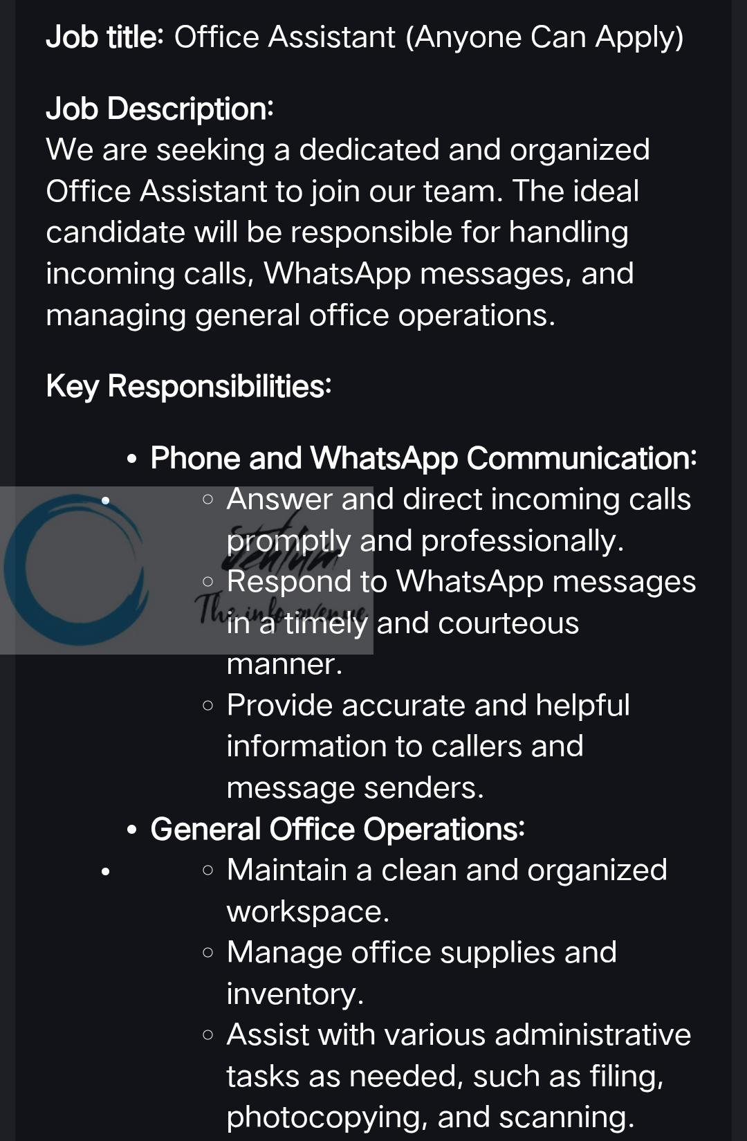 Kashmir Trout Srinagar Office Assistant Jobs Opportunities 2026