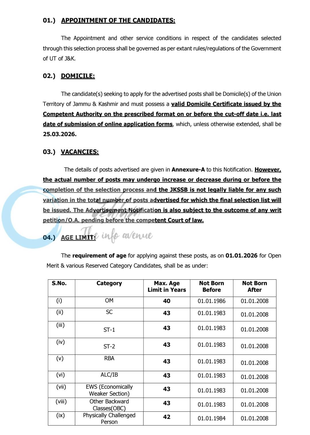 Jammu and Kashmir Services Selection Board JKSSB Srinagar Health and Medical Education Department Jobs Advertisement Notice 01 of 2026