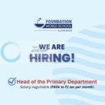 Foundation World School FWS Srinagar Head of the Primary Department Jobs Opportunities 2026