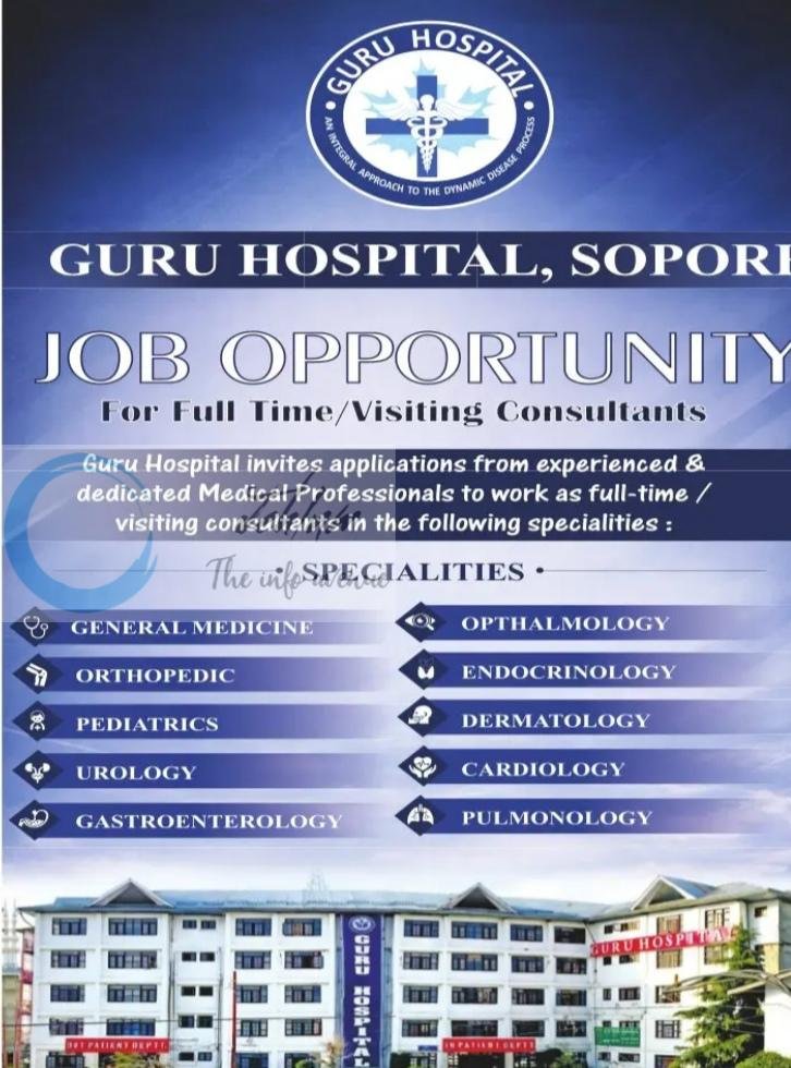 Guru Hospital Sopore healthcare Job opportunities 2026 1 Guru Hospital Sopore healthcare Job opportunities 2026