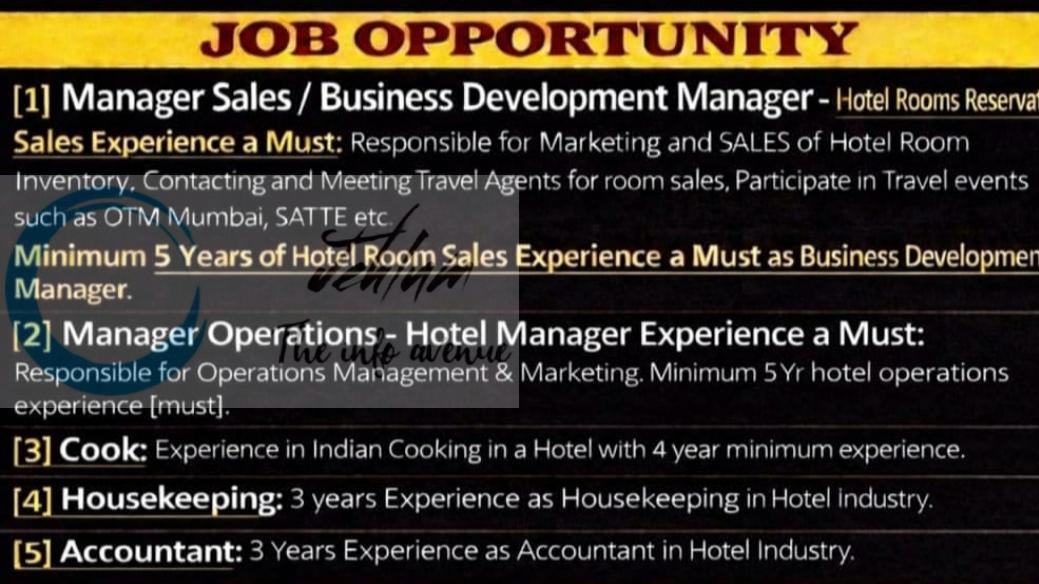 Hotel Riviera HR Pahalgam staff job opportunities 2026
