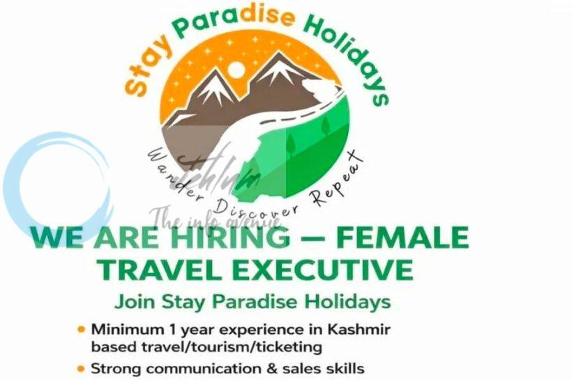 Stay Paradise Holidays SPH Srinagar Travel Executive job opportunities 2026
