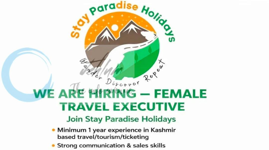 Stay Paradise Holidays SPH Srinagar Travel Executive job opportunities 2026