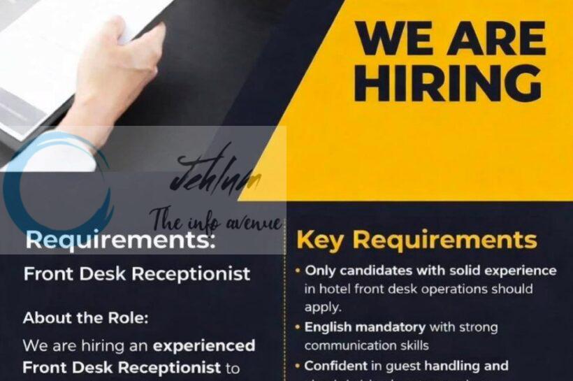 LIEU D’AMOUR – SANAT NAGAR FRONT DESK RECEPTIONIST RECRUITMENT 2026