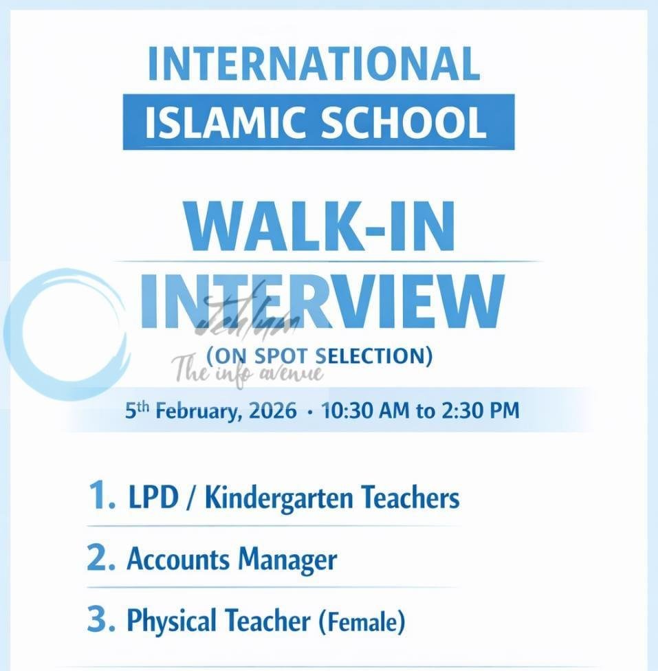 International Islamic School Srinagar teaching job opportunities Walk-In 2026
