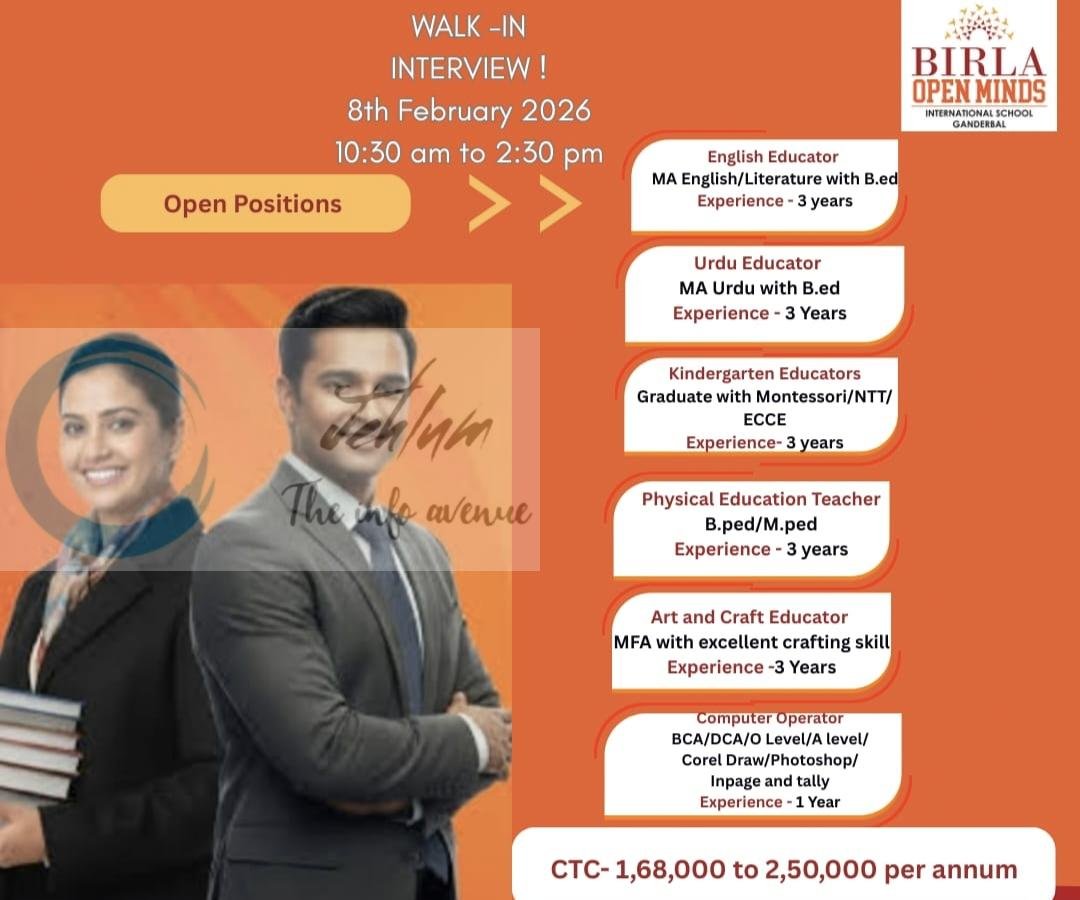 Birla Open Minds International School BOMIS Ganderbal Jobs Openings 2026 1 Birla Open Minds International School BOMIS Ganderbal Jobs Openings 2026