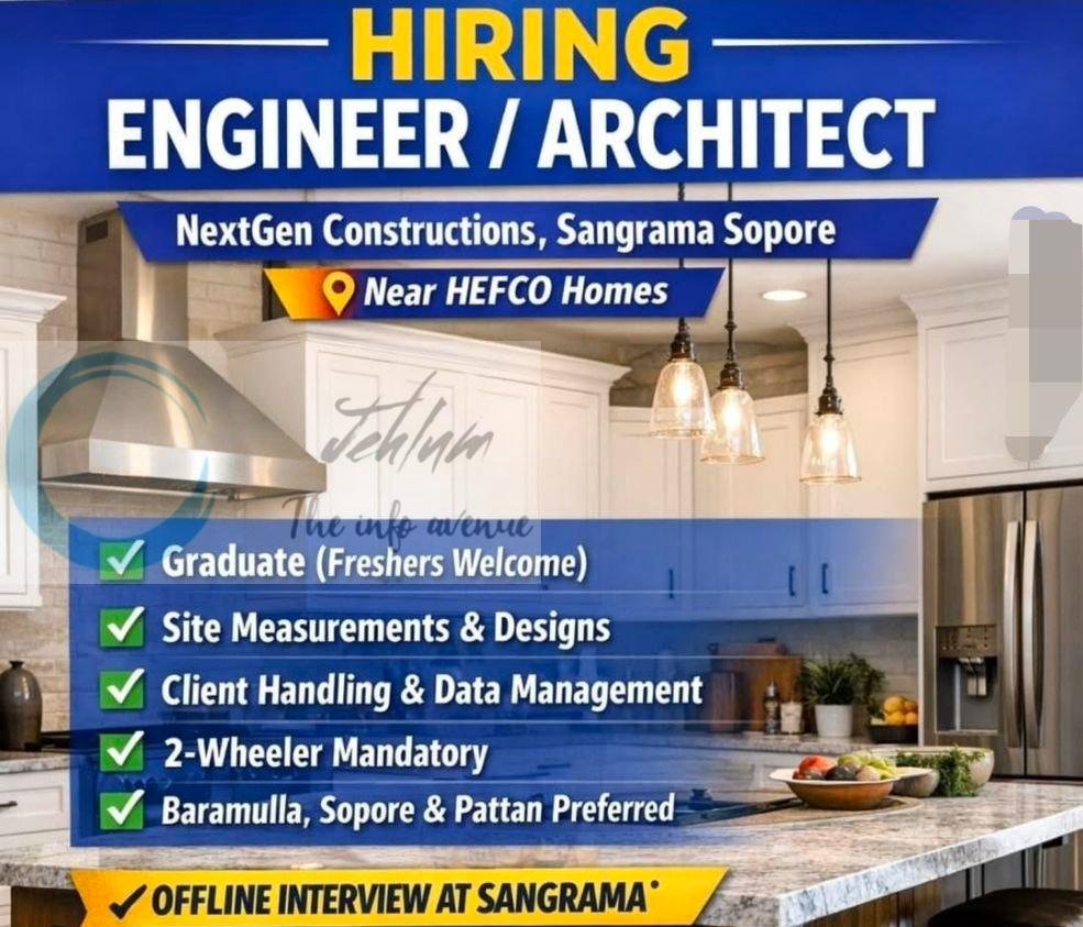 NextGen Constructions NC Sangrama Sopore engineering Job opportunities 2026