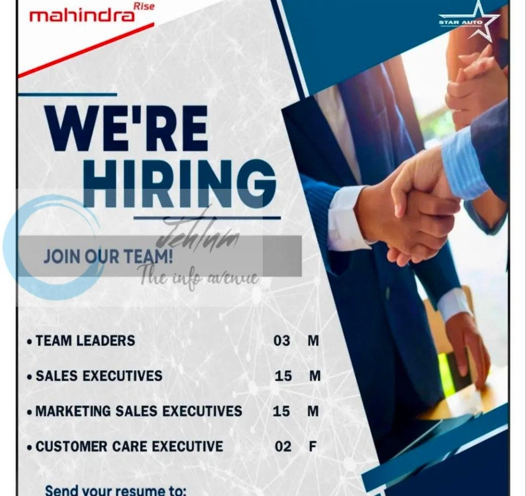 Mahindra Star Auto Pvt Ltd staff job opportunities 2026