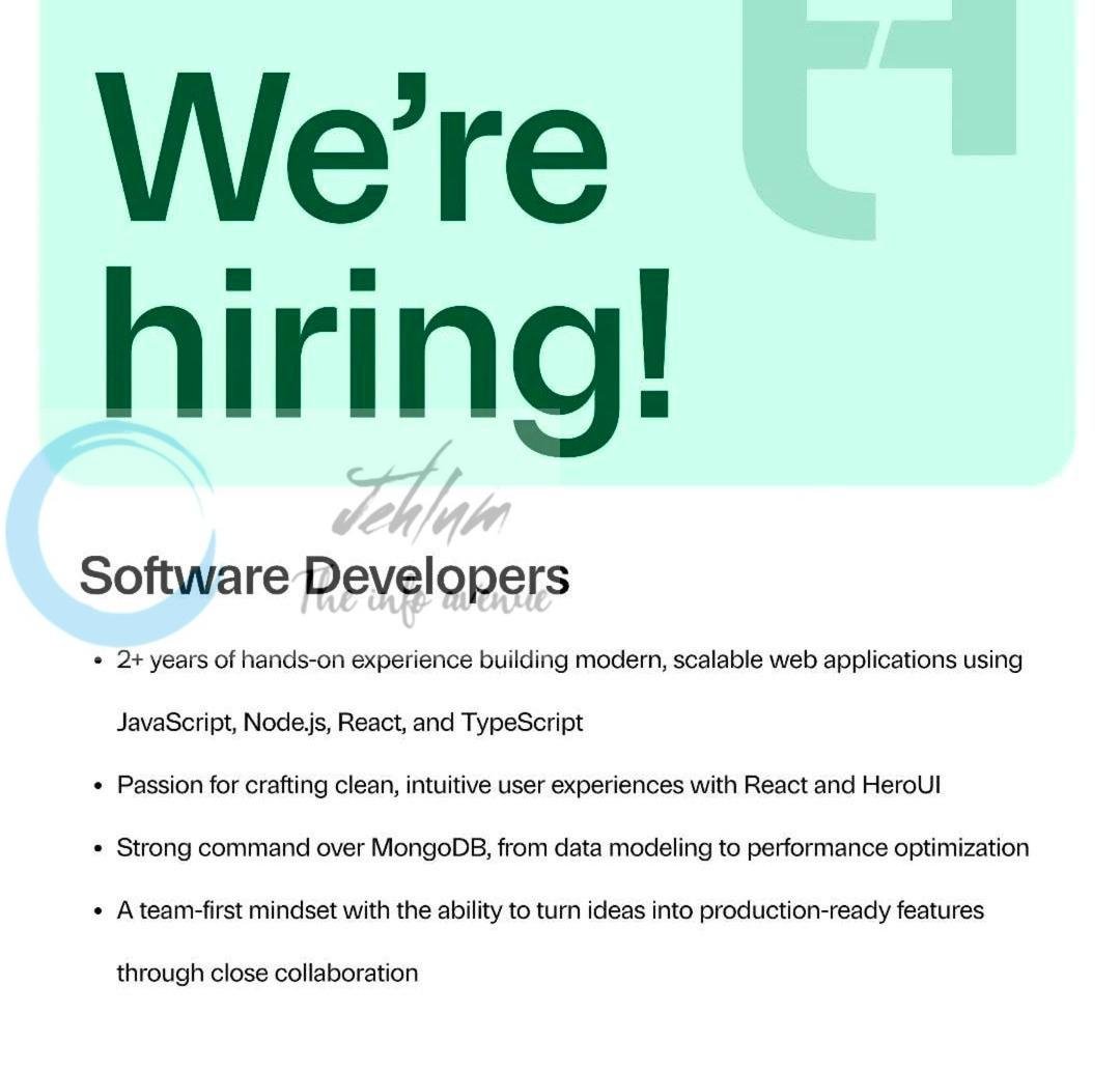 Hayat srinagar Software Developer Job opportunities 2026