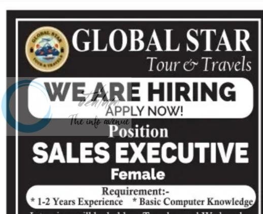 Global Star Tour and Travels GSTT Srinagar Sales Executive job opportunities 2026