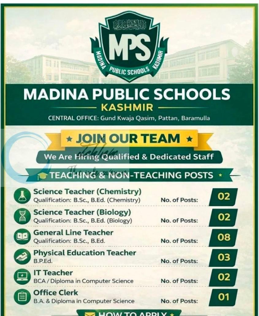 MADINA PUBLIC SCHOOLS MPS pattan teaching job opportunities 2026