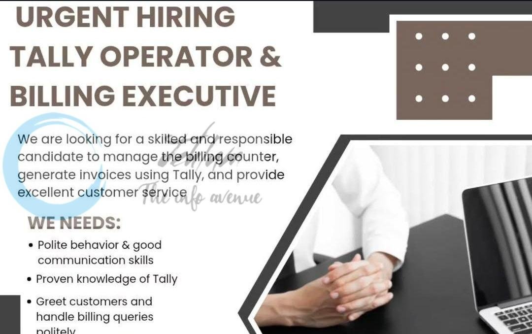 KASHMIR BOOK DEPOT KBD SRINAGAR TALLY OPERATOR/BILLING EXECUTIVE JOB OPPORTUNITIES 2026 1 KASHMIR BOOK DEPOT KBD SRINAGAR TALLY OPERATOR/BILLING EXECUTIVE JOB OPPORTUNITIES 2026