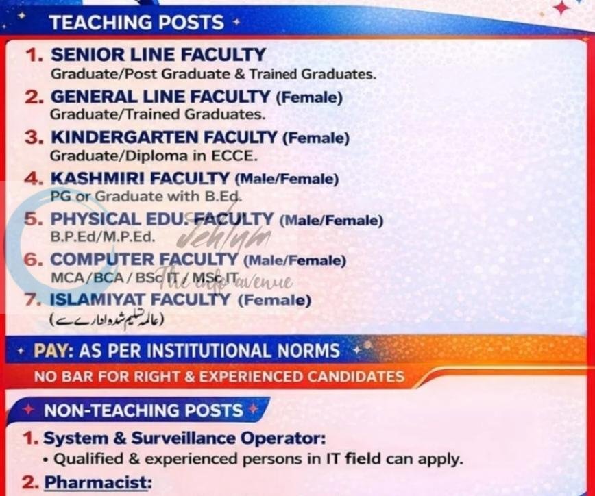 Iqra Educational Institute IEI Srinagar Jobs Openings 2026