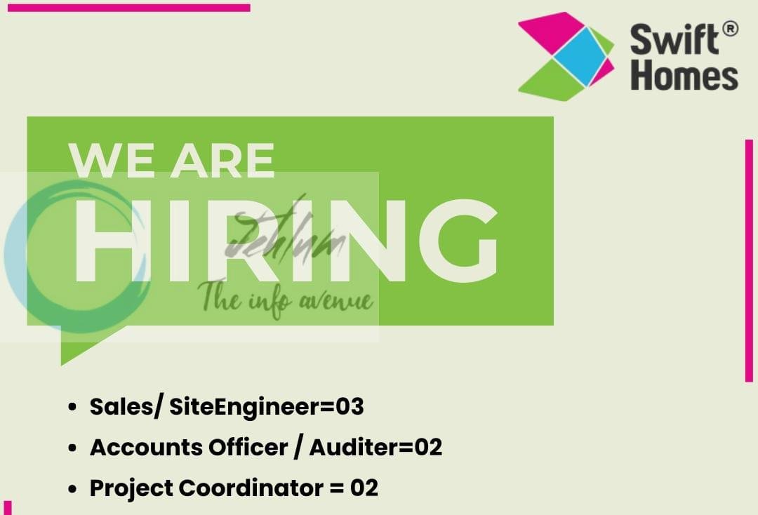 Swift Homes anantang Site Engineer/PostsAccounts Officer/Project Coordinator job opportunities 2026