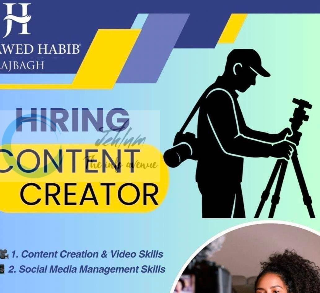 Jawed Habib JH Rajbagh Content Creator job opportunities 2026