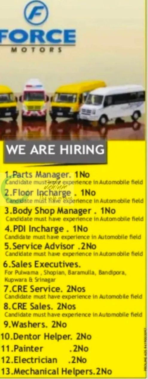 Jamie Power Private Limited JPPL Srinagar office staff job opportunities 2026