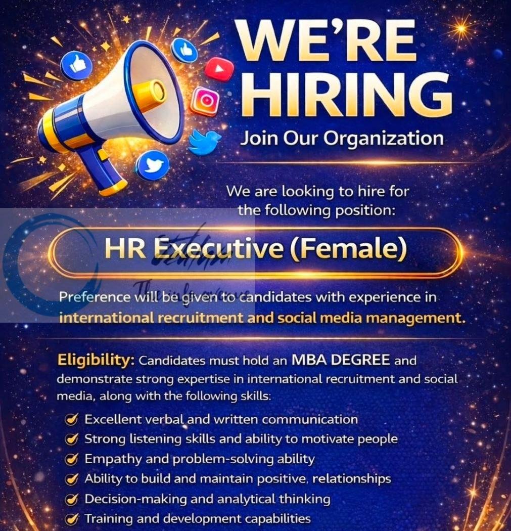 Fayaz International FI Srinagar HR Executive job opportunities 2026