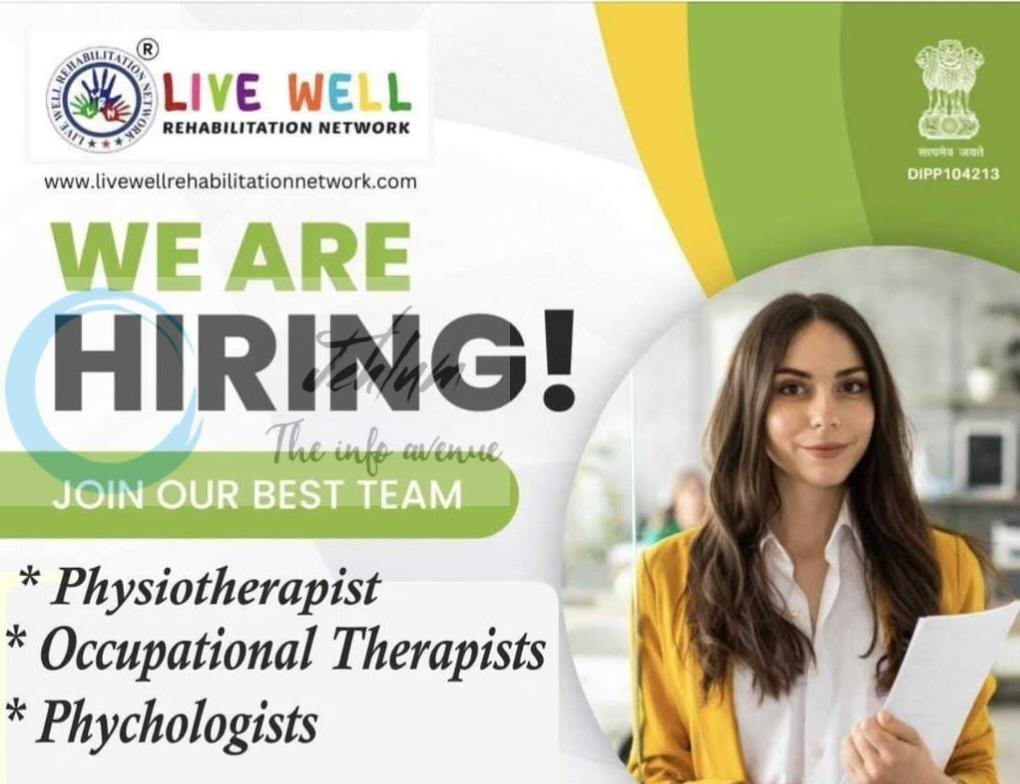 Live Well Rehabilitation Network Srinagar Physiotherapist/ Occupational Therapists/ Psychologists Jobs Opportunities 2026