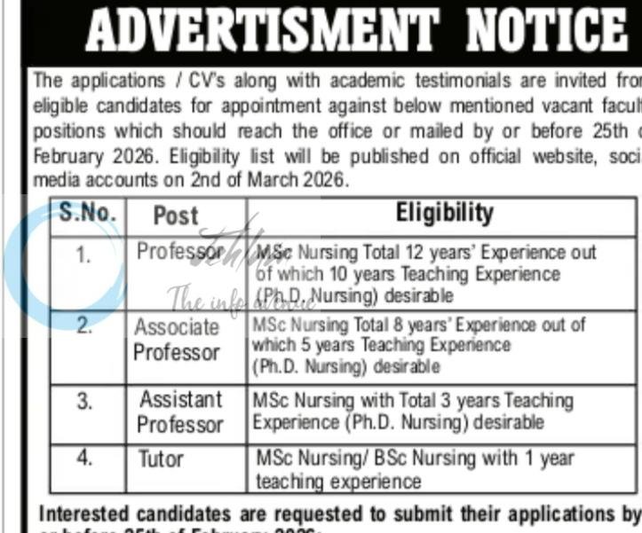 SET PARAMEDICAL AND NURSING INSTITUTE ANANTNAG FACULTY JOB OPPORTUNITIES 2026