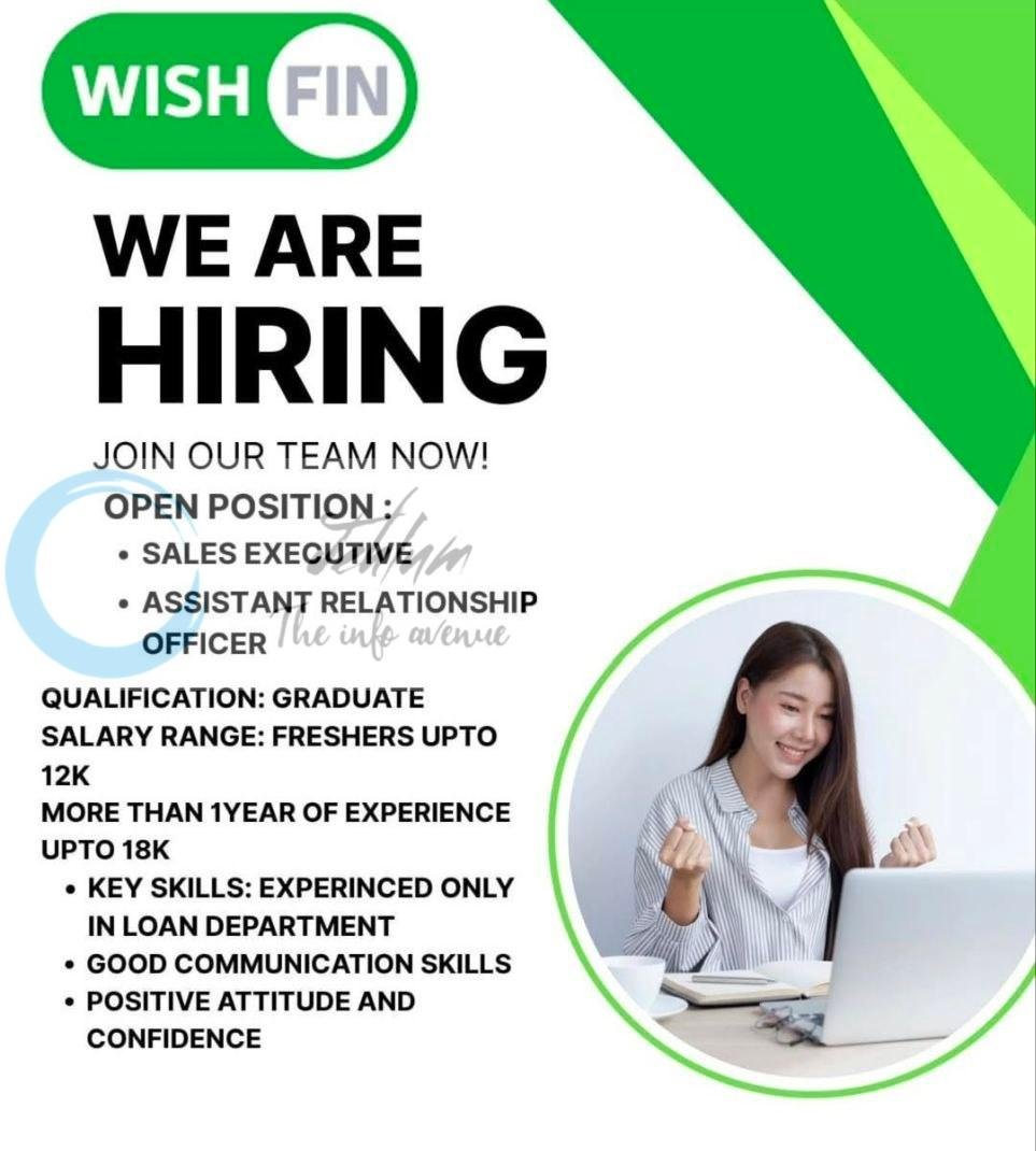 WISHFIN Srinagar Sales Executive/Assistant Relationship Officer job opportunities 2026