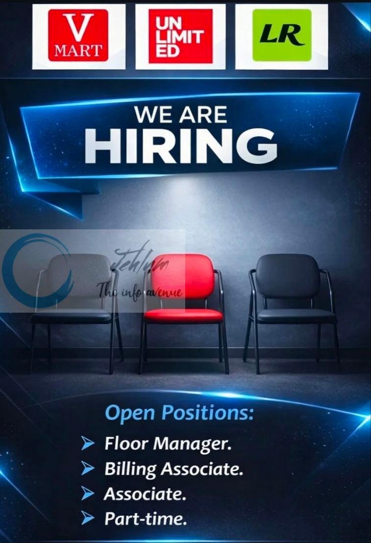 V-Mart Srinagar staff job opportunities 2026