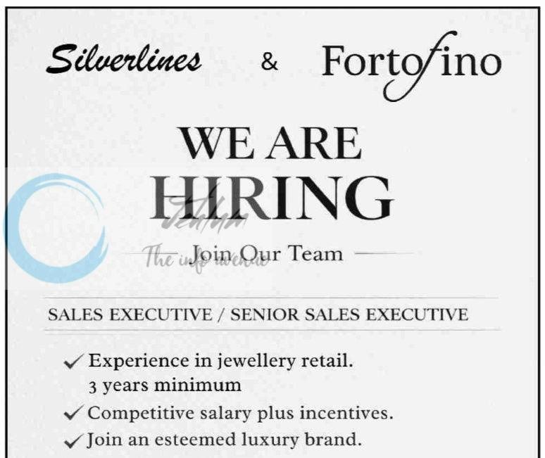 Silverlines and Fortofino Jammu Sales Executive Senior Sales Executive job opportunities 2026
