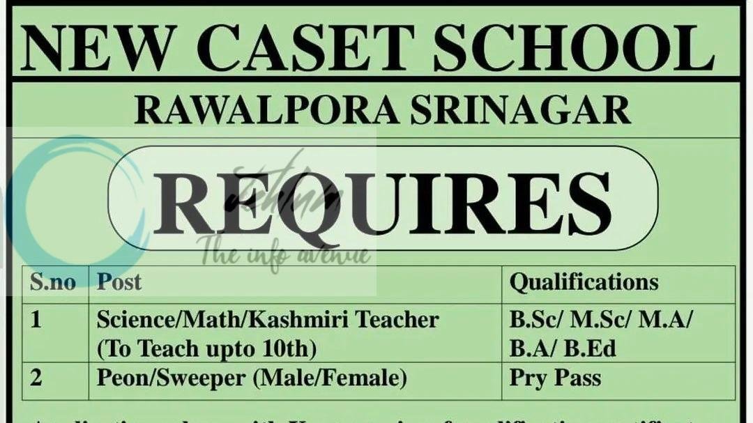 New Caset School NCS Rawalpora teaching job opportunities 2026