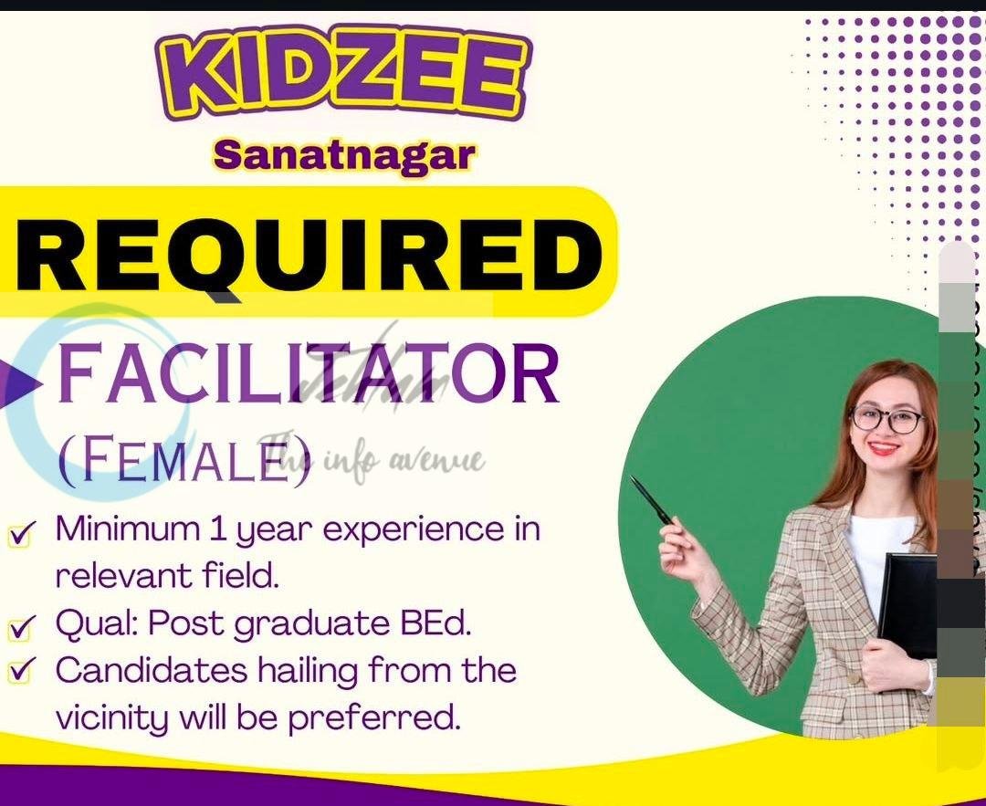 Kidzee Sanatnagar Srinagar Facilitator job opportunities 2026