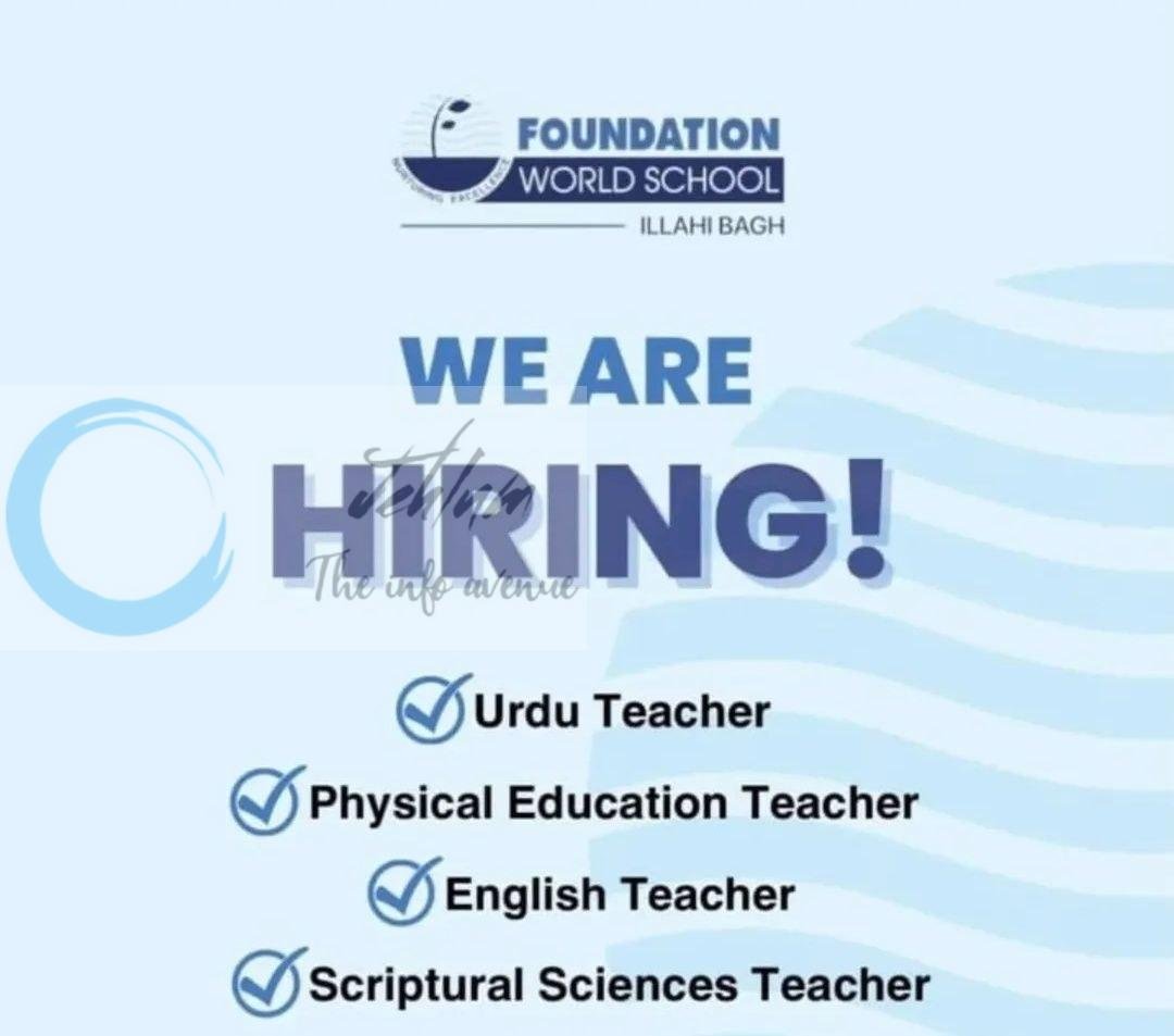 Foundation World School Srinagar teaching job opportunities 2026