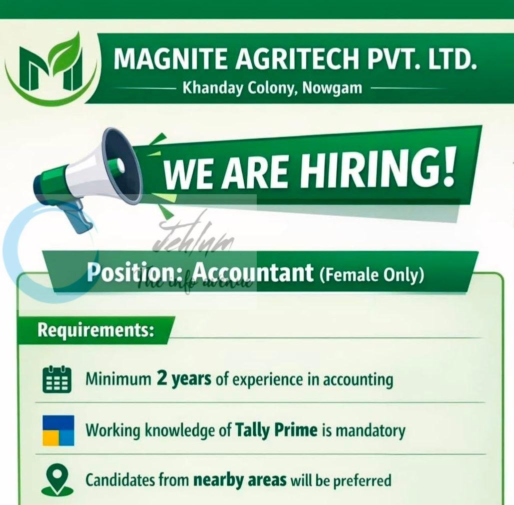 Magnite Agritech Pvt Ltd Nowgam Accountant job opportunities 2026
