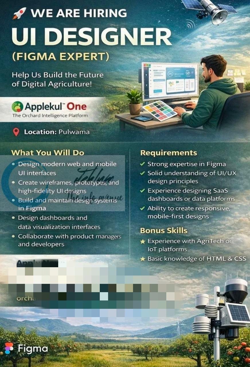 Applekul One UI Designer Pulwama job opportunities 2026