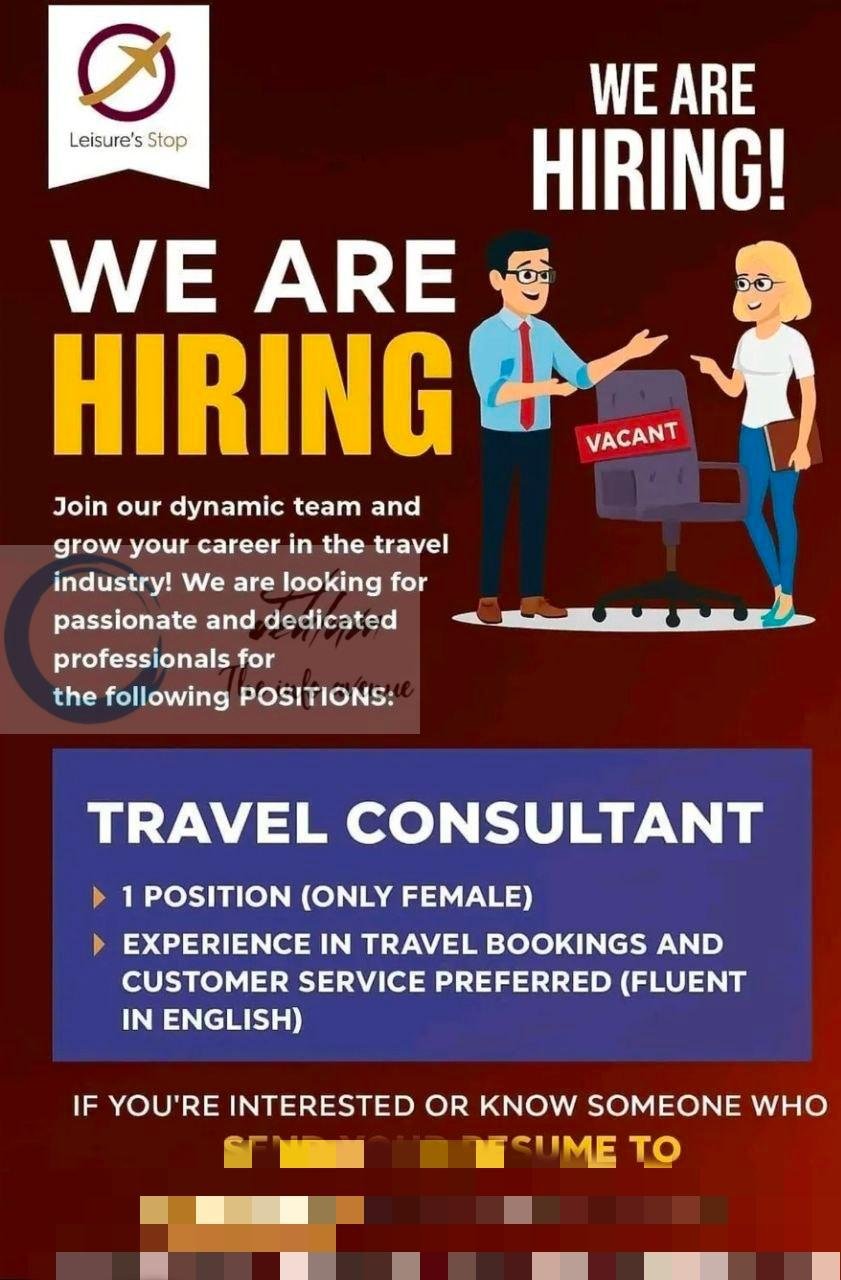 Leisure's Stop Srinagar Travel Consultant job opportunities 2026