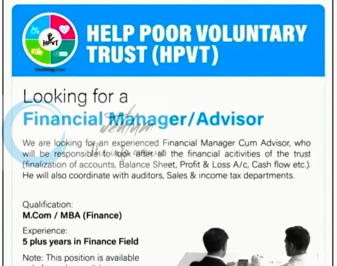 Help Poor Voluntary Trust HPVT Financial Manager Advisor job opportunities 2026