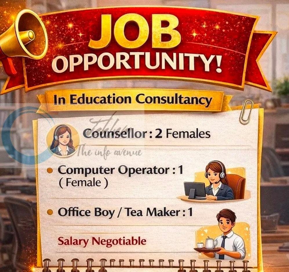 KQI Overseas Education Srinagar Counsellor Computer Operator Office Boy job opportunities 2026