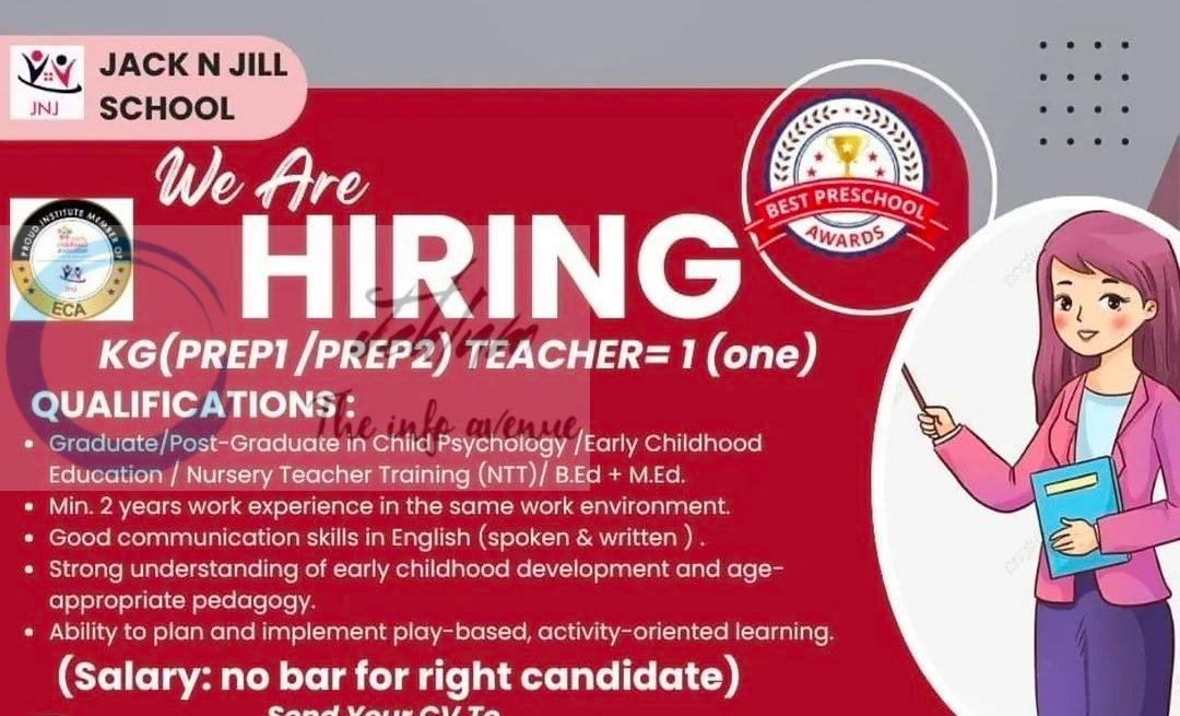Jack N Jill School JNJ Srinagar KG Teacher job opportunities 2026