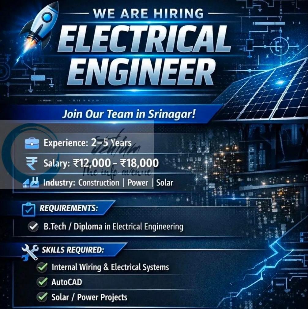 Impel Engineers Srinagar Electrical Engineer job opportunities 2026