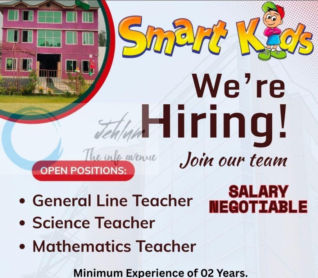 Smart Kids Achabal Anantnag Teacher job opportunities 2026
