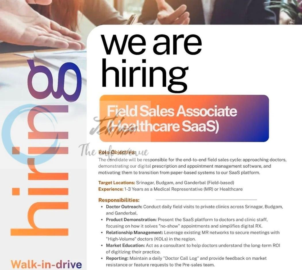 CyberX Infosystem Srinagar Field Sales Associate job opportunities 2026