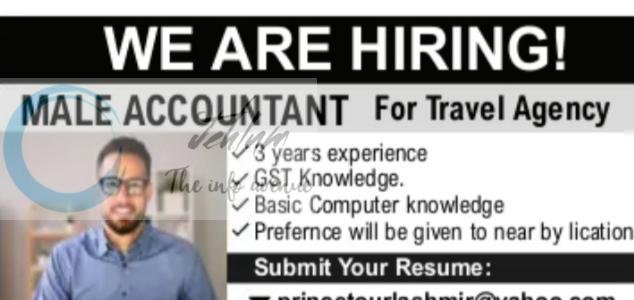 Prince Tours PT srinagar Male Accountant job opportunities 2026