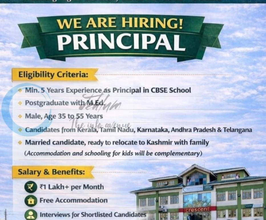 Crescent Public School CPS Srinagar Principal Jobs Vacancy 2026 1 Crescent Public School CPS Srinagar Principal Jobs Vacancy 2026
